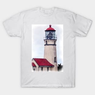 Cape Blanco Lighthouse Watercolor T-Shirt